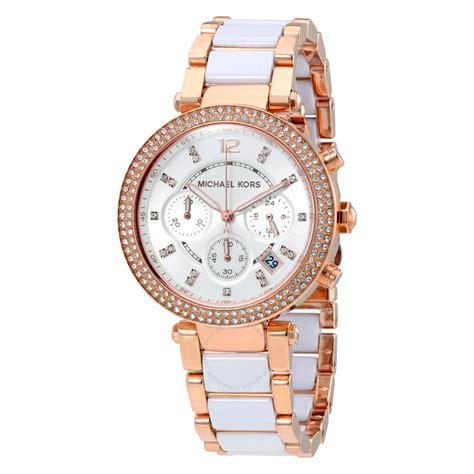 white michael kors ladies watch